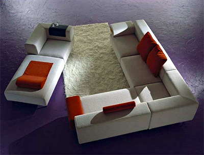 Modern leather sofas